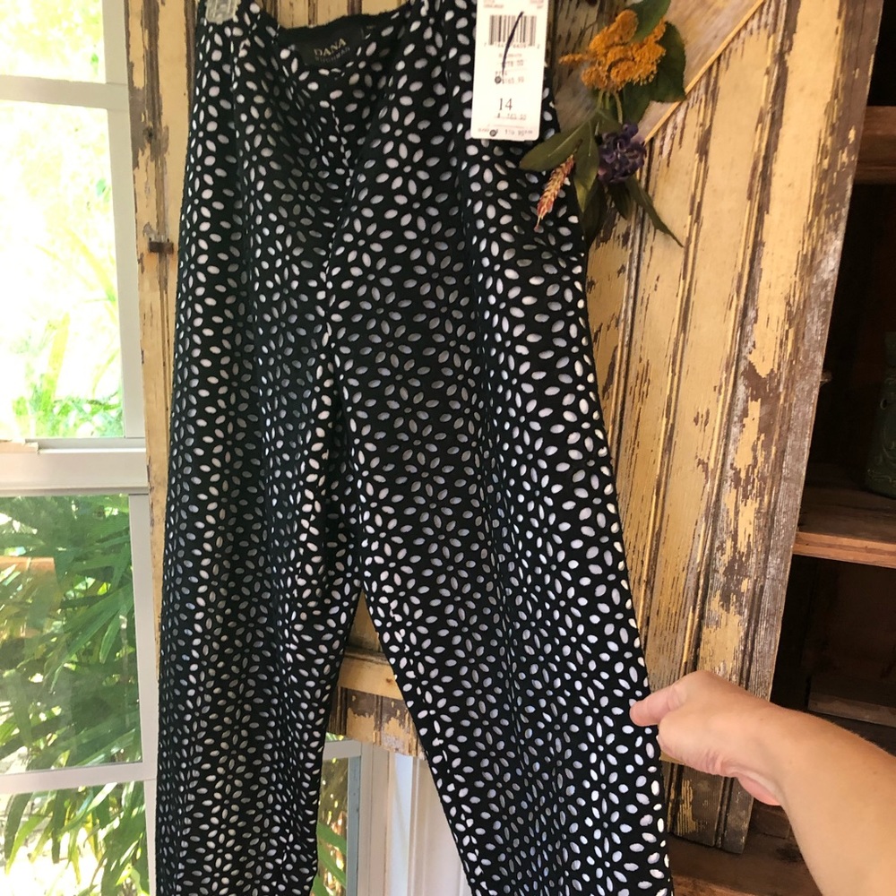 Dana Buchman black eyelet pants size 14 womenβs dress pants
